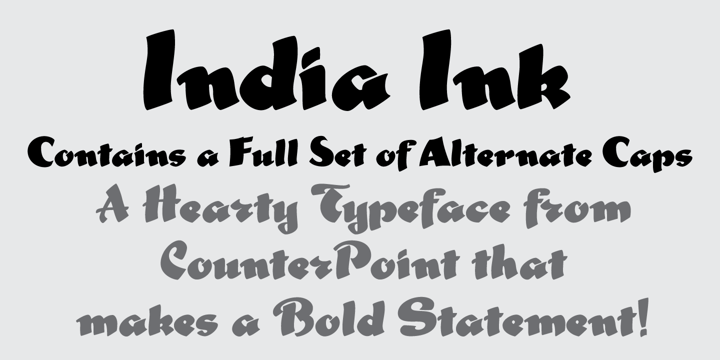 India Ink Font Poster 2