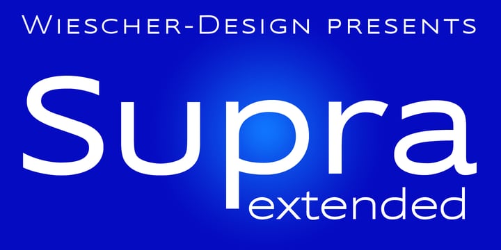 Supra Extended Font Poster 1
