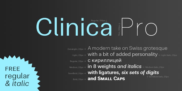 Clinica Pro Font Poster 2