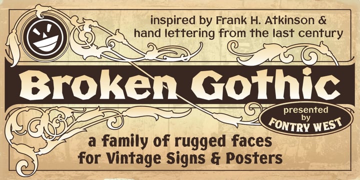 FHA Broken Gothic Font Poster 1