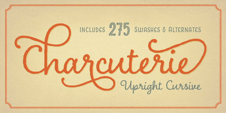 Charcuterie Font Poster 12