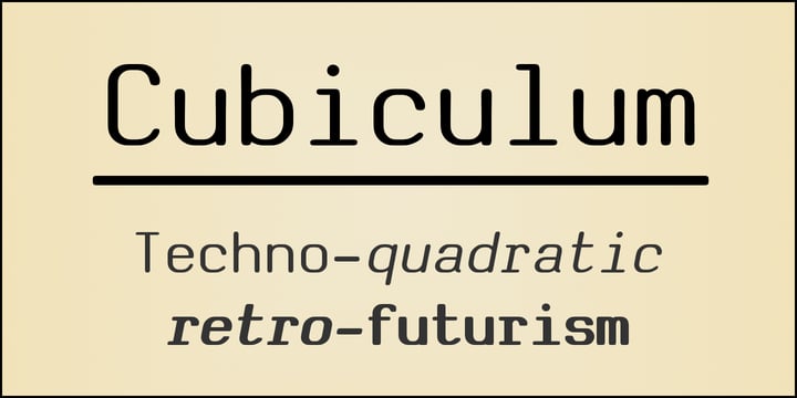 Cubiculum Font Poster 1
