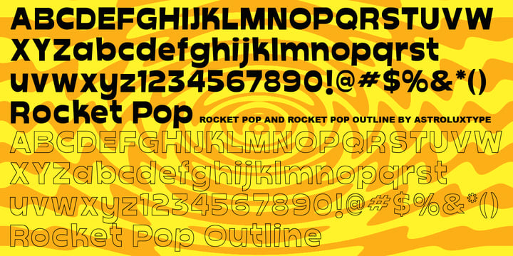 Rocket Pop Outline Font Poster 4