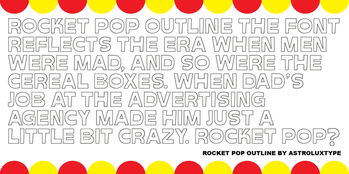 Rocket Pop Outline Font Poster 3