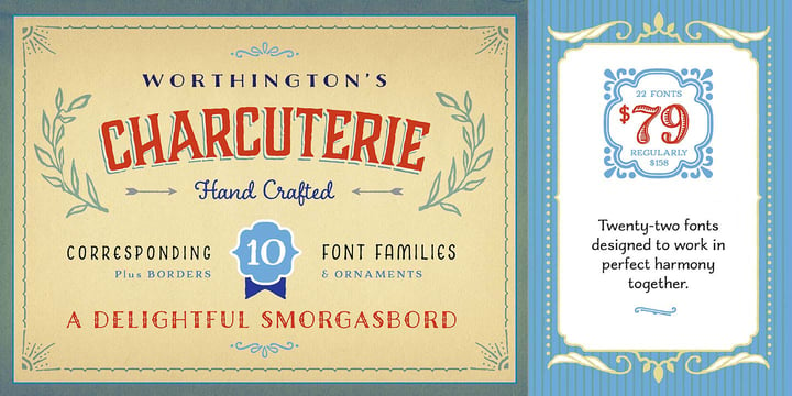 Charcuterie Font Poster 1