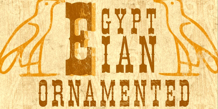 MPI Egyptian Ornamented Font Poster 3