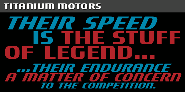 Titanium Motors Font Poster 1