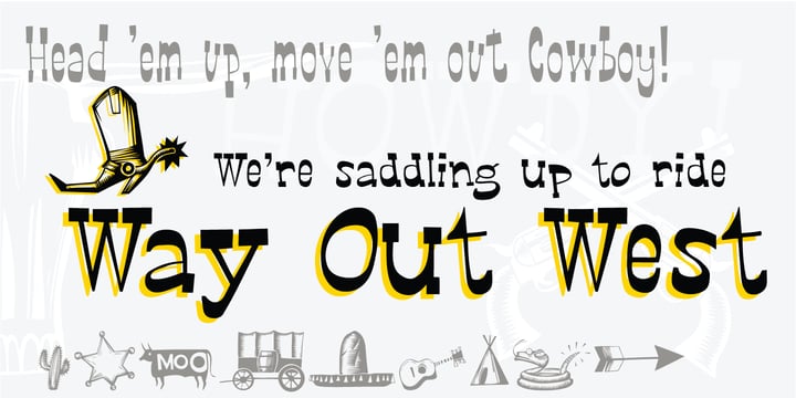 P22 Way Out West Font Poster 1