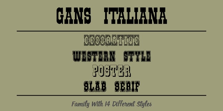Gans Italiana Font Poster 1