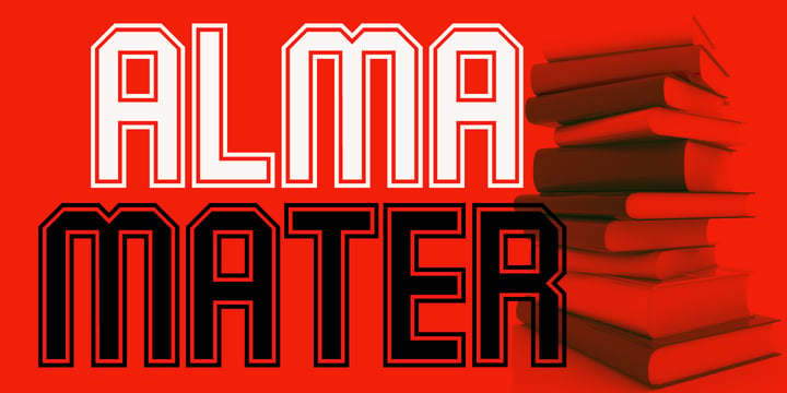 Alma Mater Font Poster 1