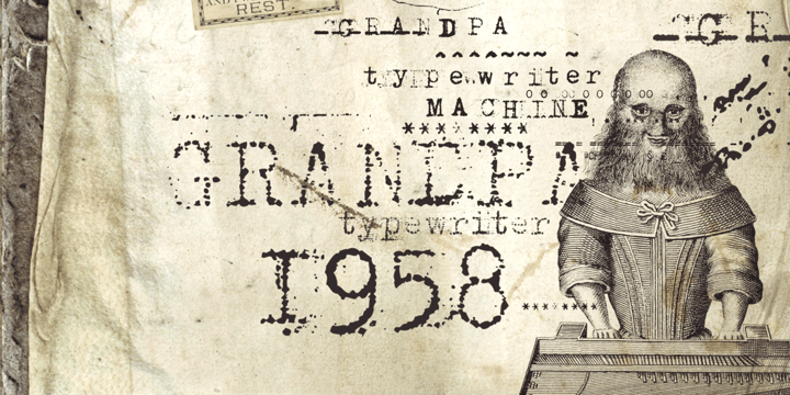 Grandpas Typewriter Font Poster 1