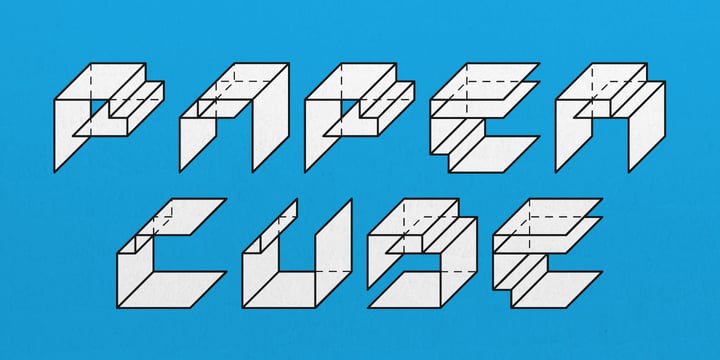 Paper Cube Font Poster 1