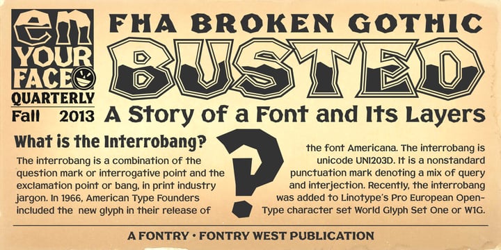 FHA Broken Gothic Font Poster 9