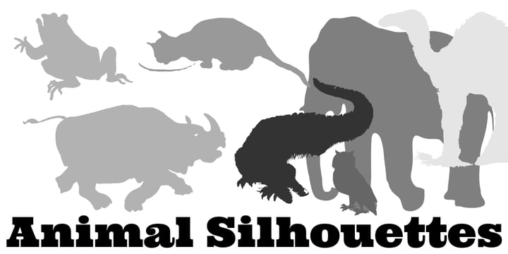 Animal Silhouettes Font Poster 1