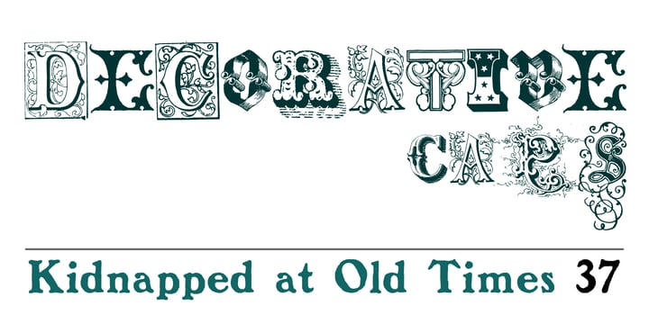 Kidnapped At Old Times Font Poster 9