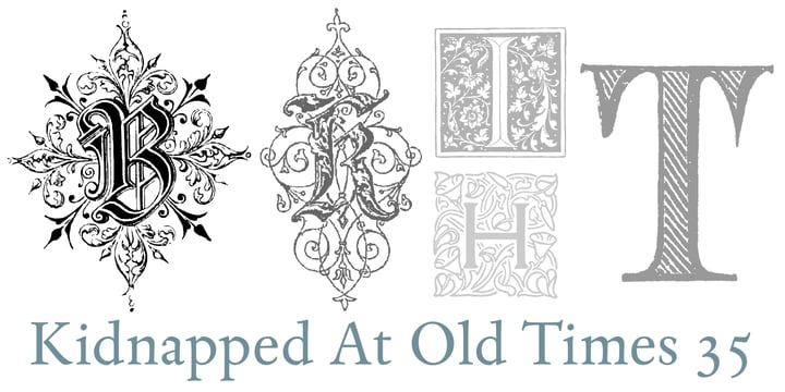 Kidnapped At Old Times Font Poster 8