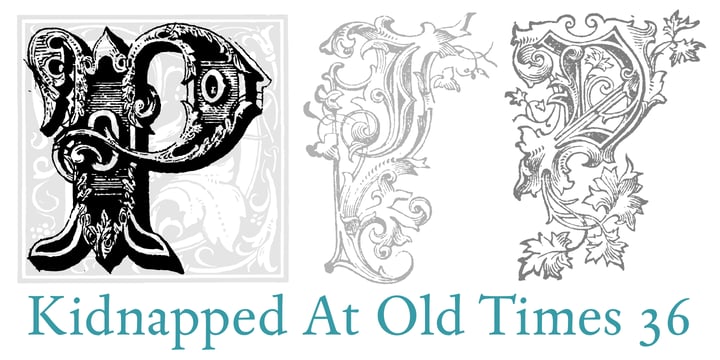 Kidnapped At Old Times Font Poster 7