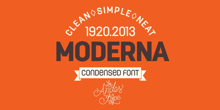 Moderna Condensed Font Poster 7