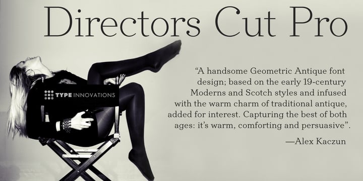 Directors Cut Pro Font Poster 1