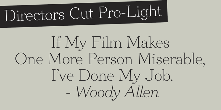 Directors Cut Pro Font Poster 2