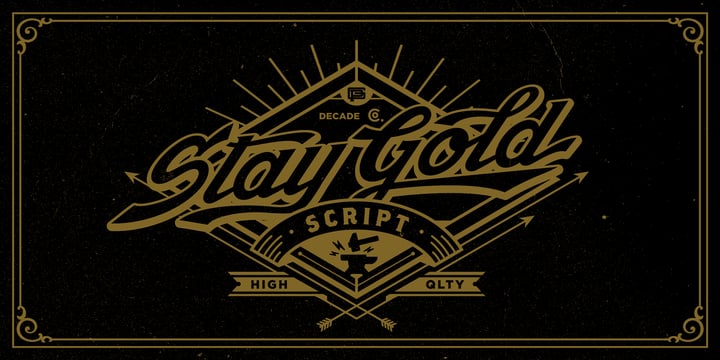 Stay Gold Font Poster 1