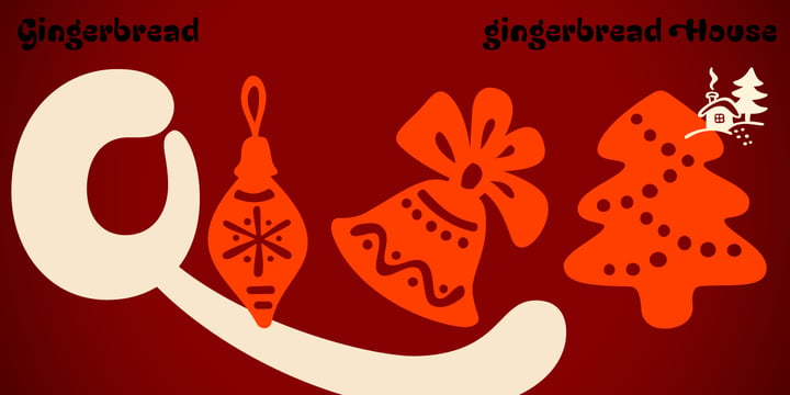 Gingerbread House Font Poster 5