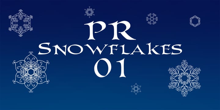 PR Snowflakes 01 Font Poster 1