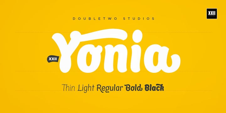 XXII Yonia Font Poster 1