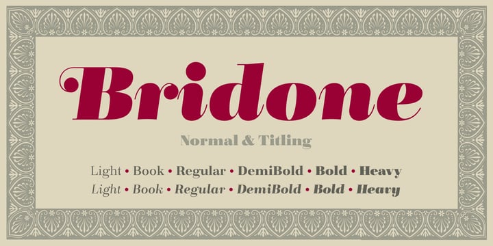 Bridone Font Poster 1