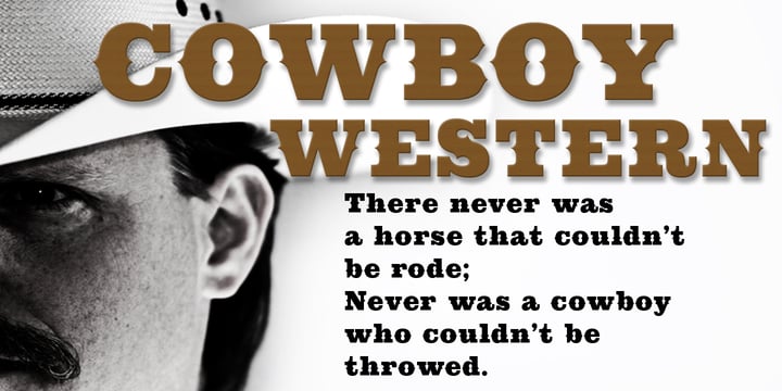 Cowboy Western Font Poster 3