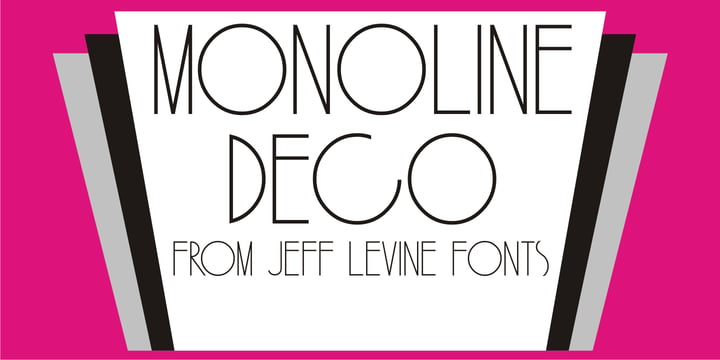 Monoline Deco JNL Font Poster 1