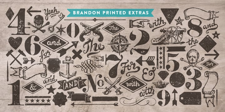 Brandon Printed Font Poster 5