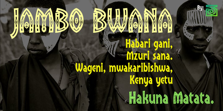 Kalimba Font Poster 2