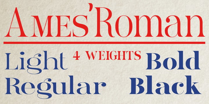 Ames' Roman Font Poster 3