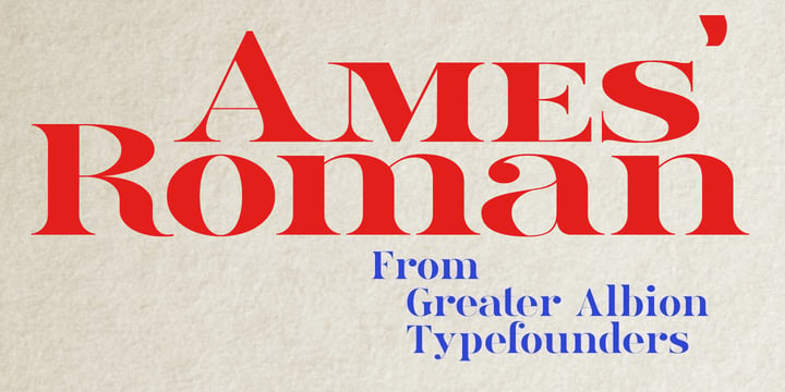 Ames' Roman Font Poster 1