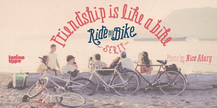 Ride my Bike Serif Font Poster 1