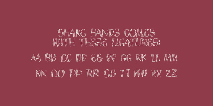 Shake Hands Font Poster 6