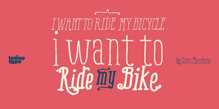 Ride my Bike Serif Font Poster 6
