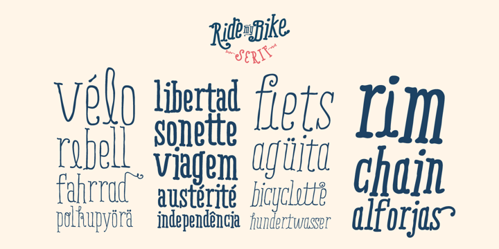Ride my Bike Serif Font Poster 4