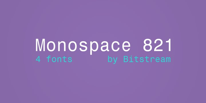 Monospace 821 Font Poster 1