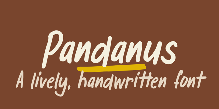 Pandanus Font Poster 1