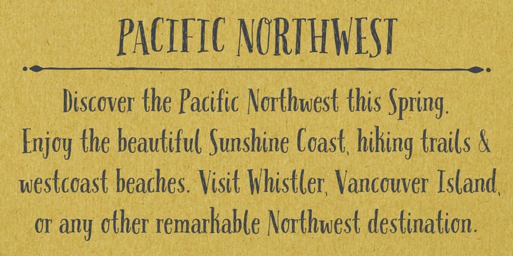 Pacific Northwest Letters Font Poster 2