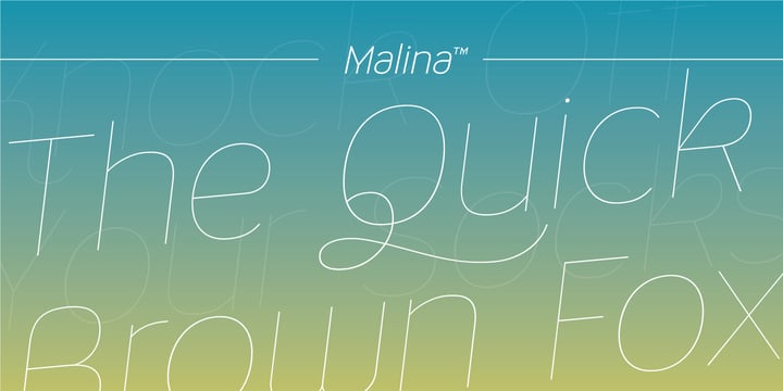 Malina Font Poster 1