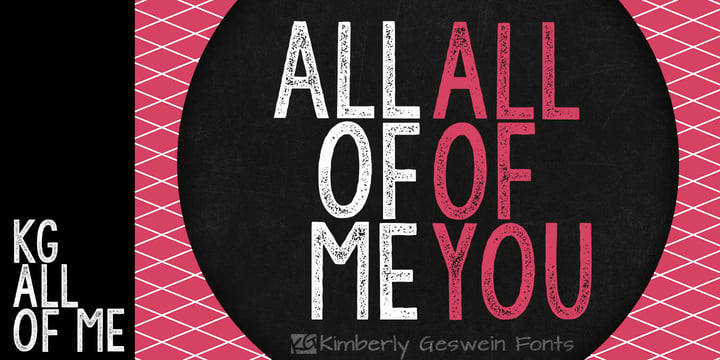 KG All Of Me Font Poster 1