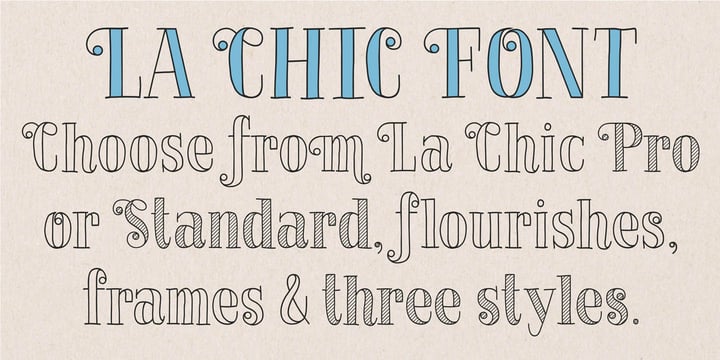 La Chic Font Poster 2