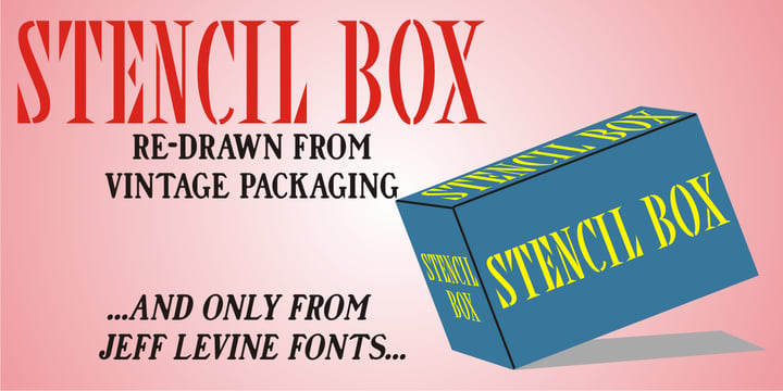 Stencil Box JNL Font Poster 1