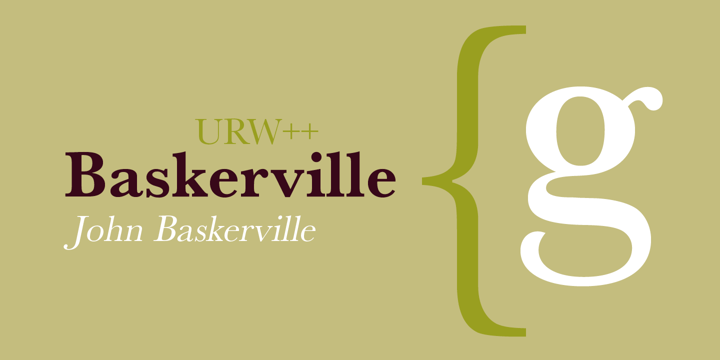 Baskerville Font Poster 1