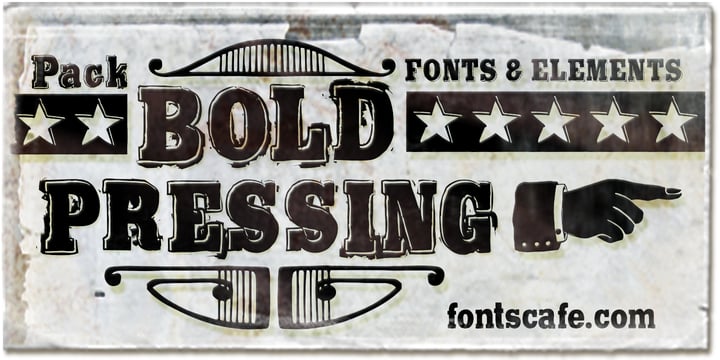 Bold Pressing Pack Font Poster 1
