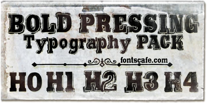 Bold Pressing Pack Font Poster 2