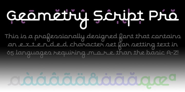 Geometry Script Pro Font Poster 4